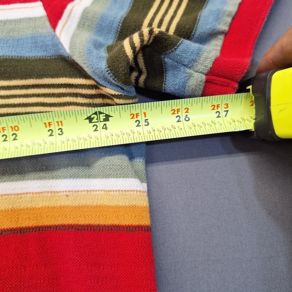 Polo Ralph Lauren Mens XL Multi Color Striped Short Sleeve Cotton Polo Shirt